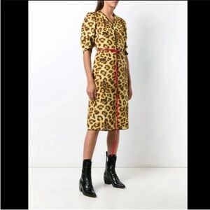 Marc Jacobs leopard midi dress